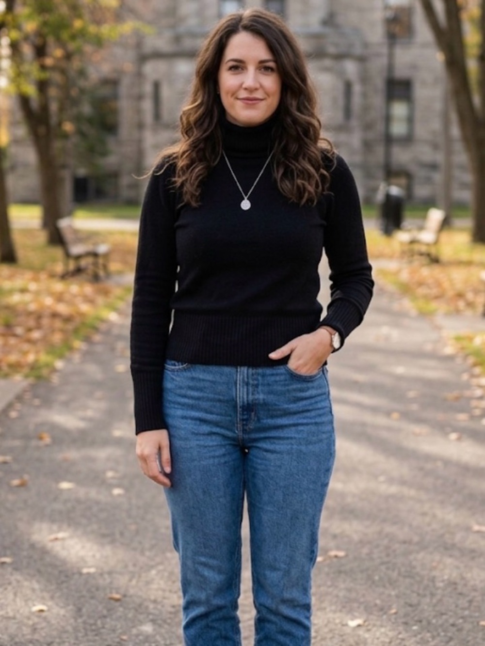French Connection Classic Black Turtleneck Women's Sweater